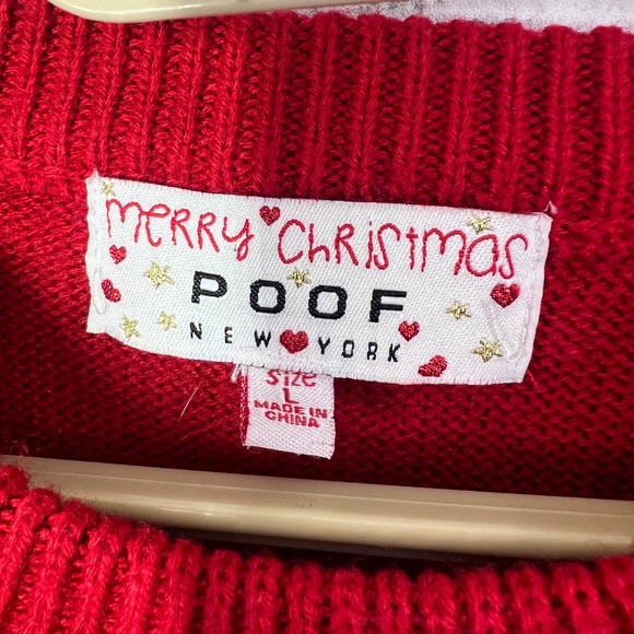 🎄|•POOF•| Merry Christmas Adorable Bulldog Sweater Size Large - Picture 5 of 5